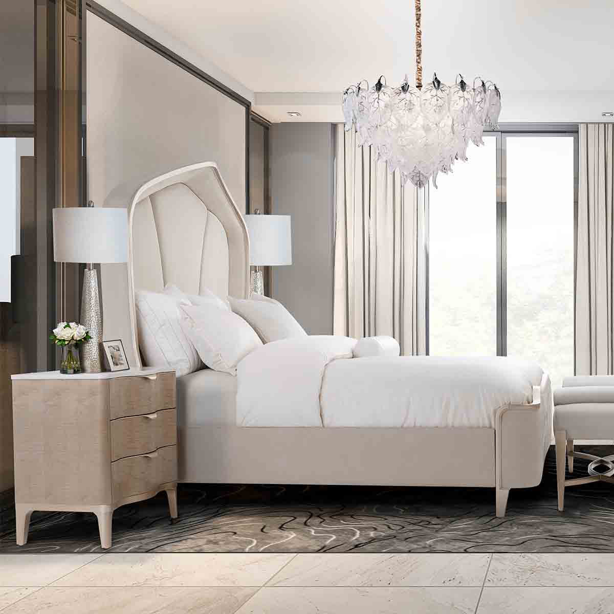 Malibu Crest curved panel bedroom set- Michael Amini